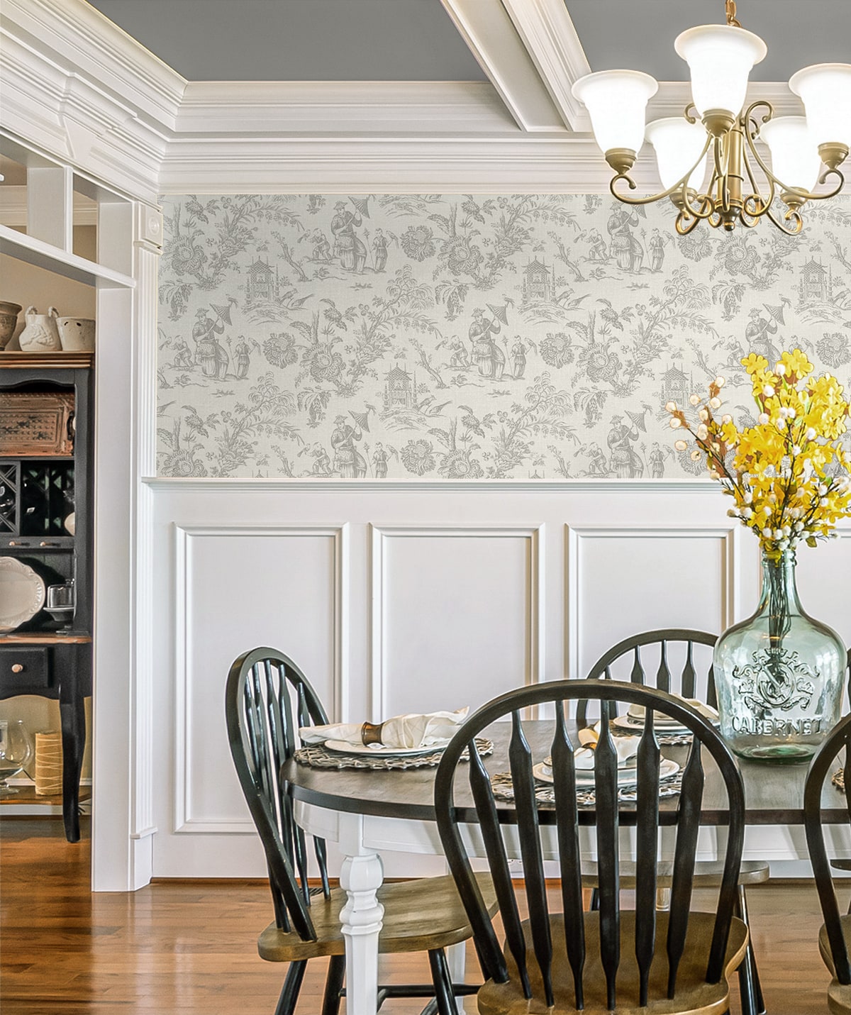 French Country Colette Chinoiserie Unpasted Wallpaper