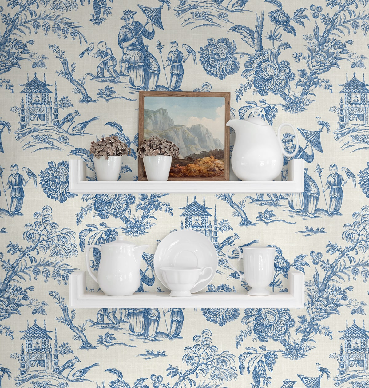 French Country Colette Chinoiserie Unpasted Wallpaper