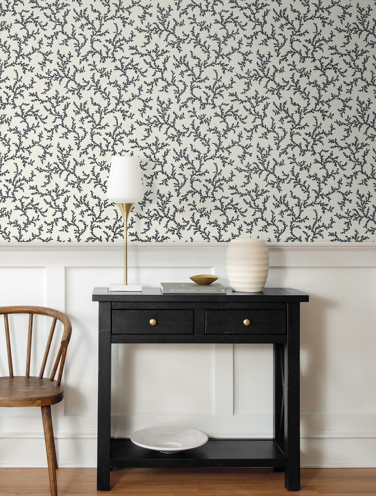 French Country Corail Unpasted Wallpaper