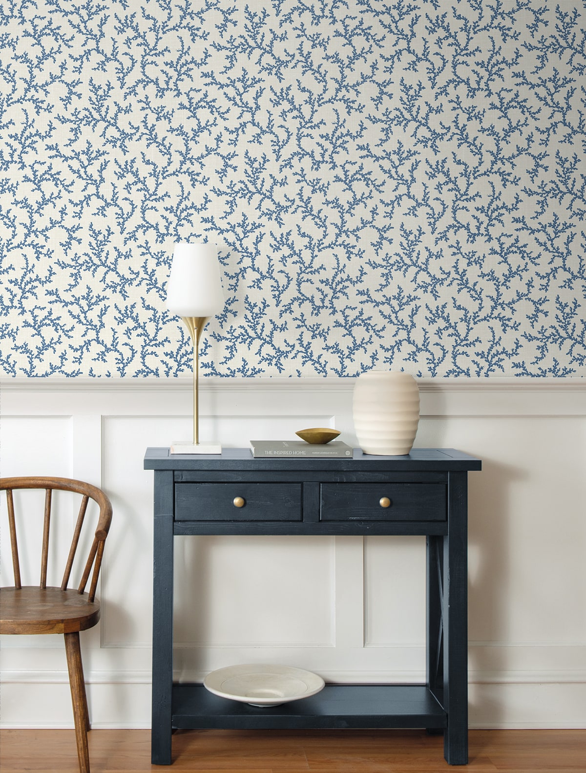 French Country Corail Unpasted Wallpaper