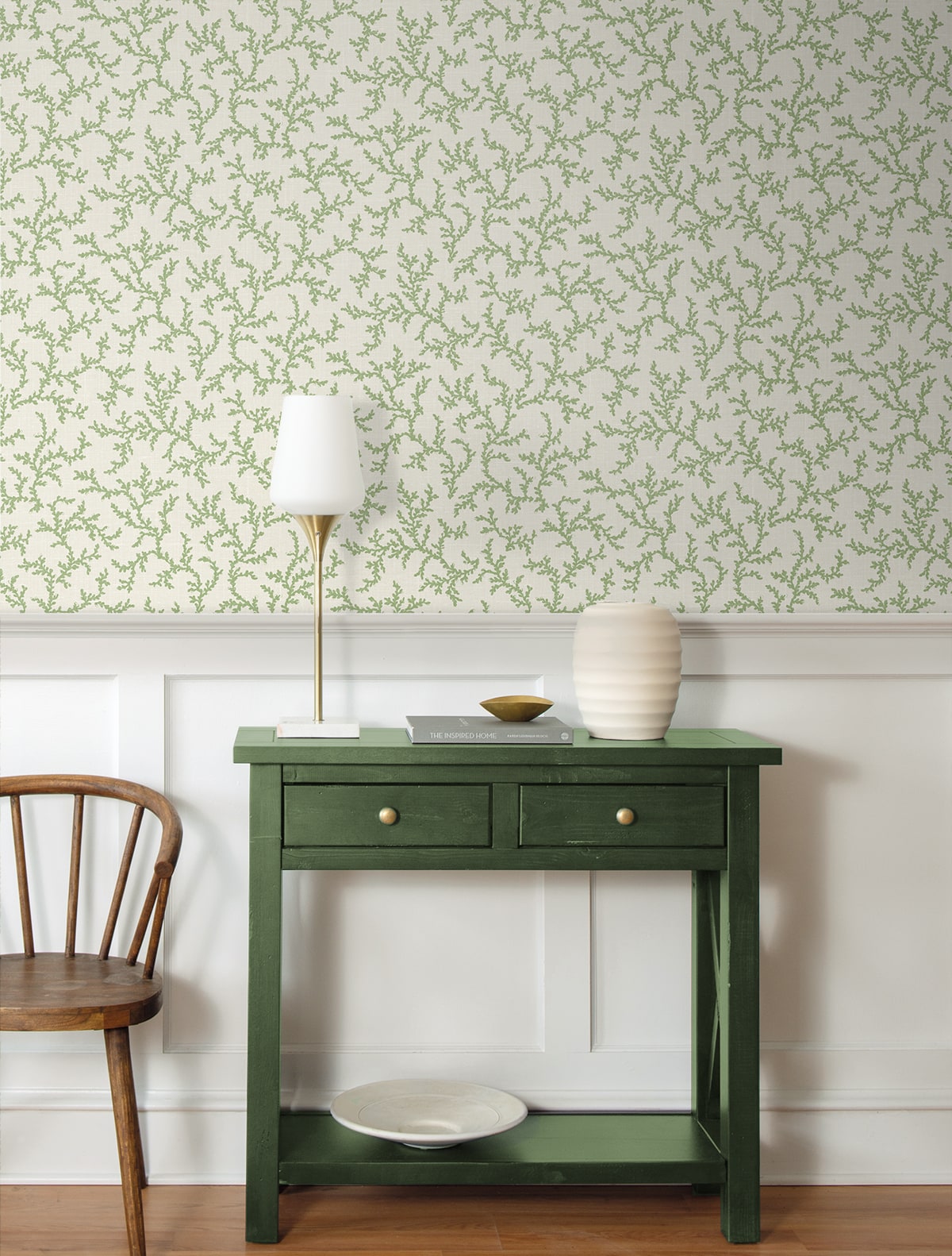 French Country Corail Unpasted Wallpaper