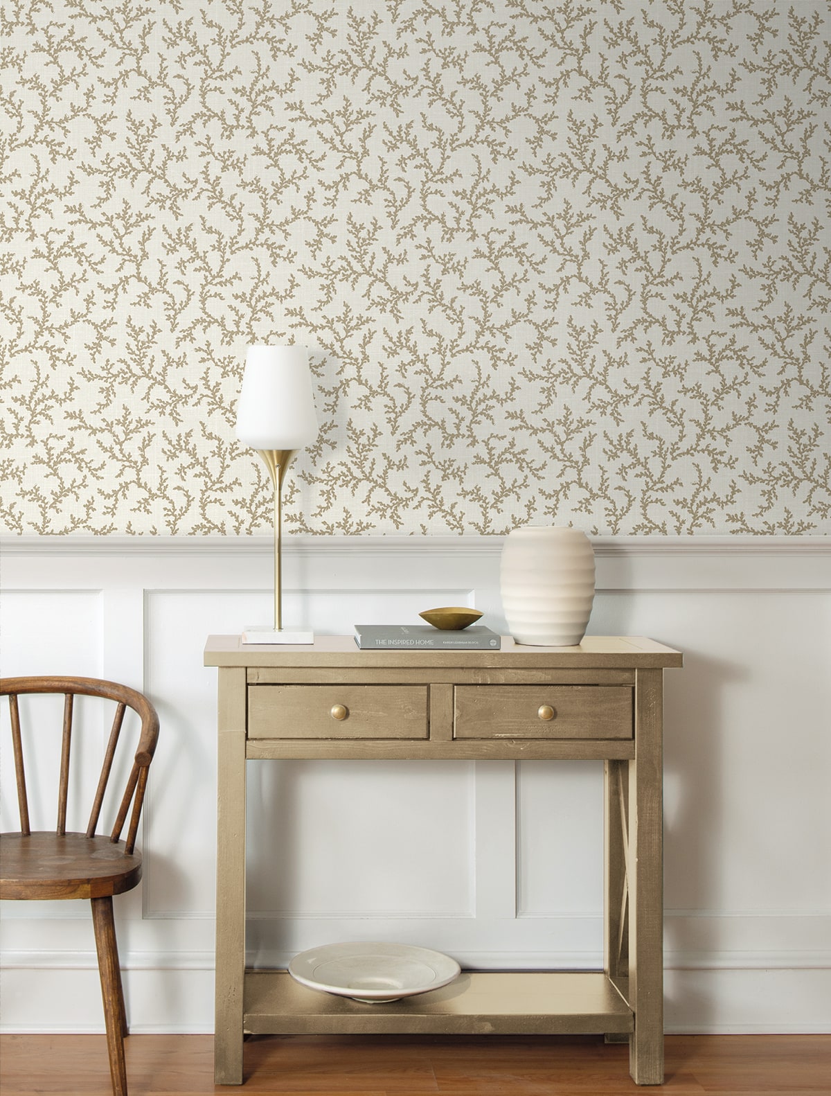 French Country Corail Unpasted Wallpaper