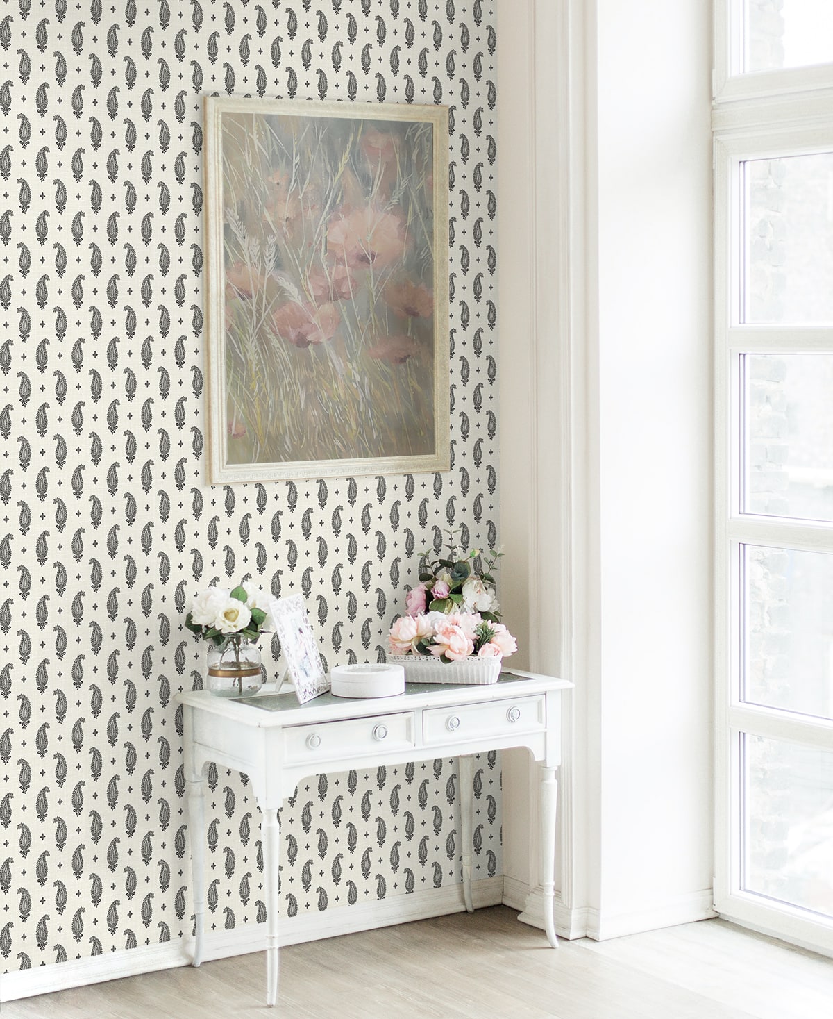 French Country Maia Paisley Unpasted Wallpaper