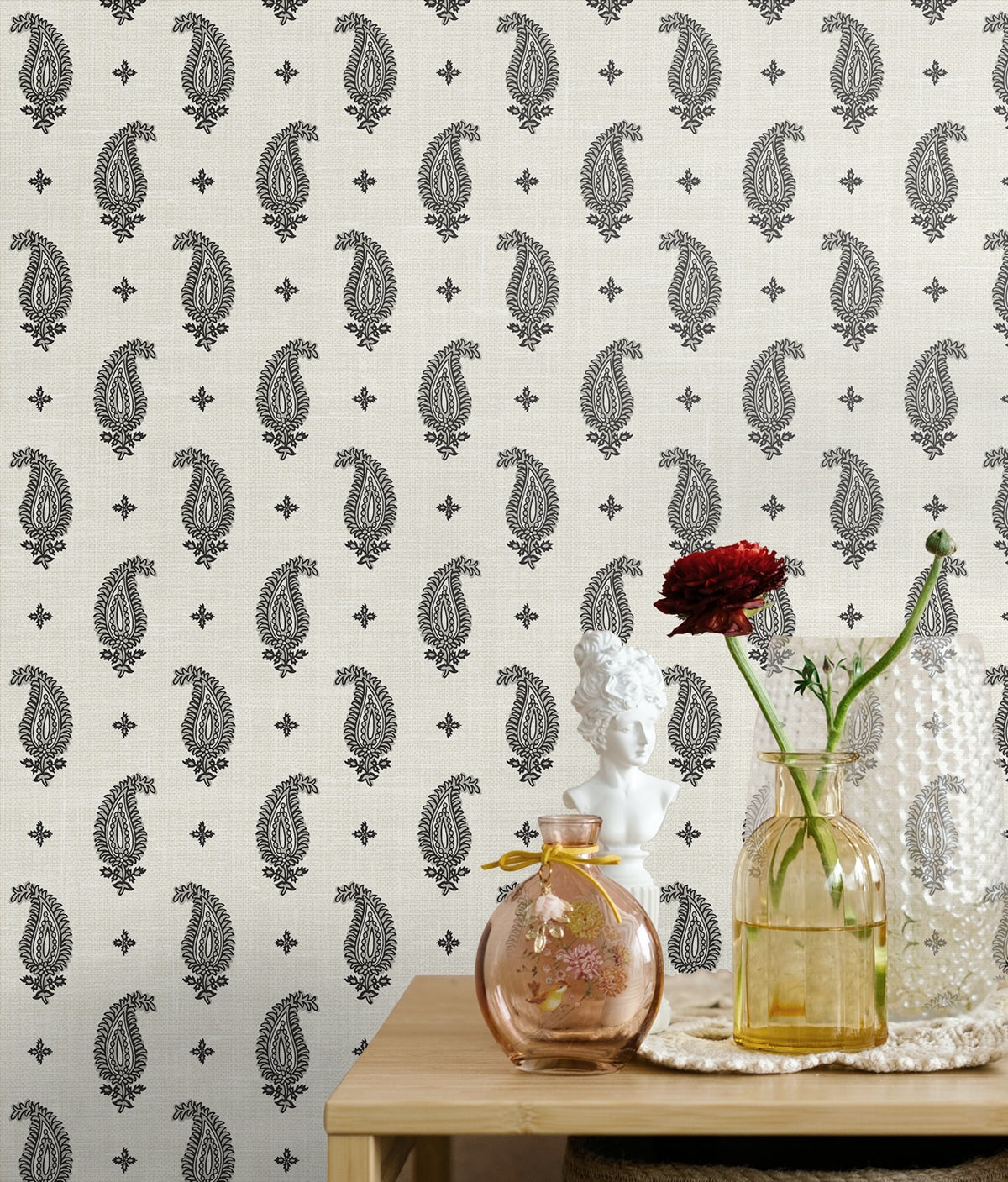 French Country Maia Paisley Unpasted Wallpaper