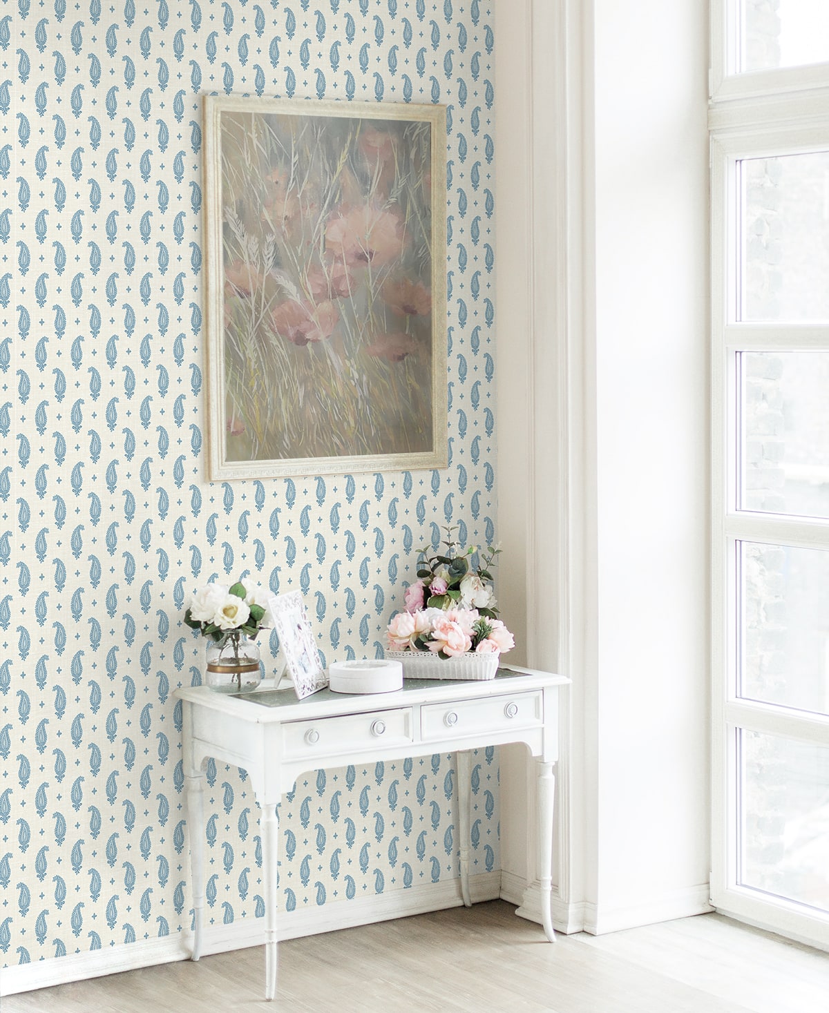 French Country Maia Paisley Unpasted Wallpaper