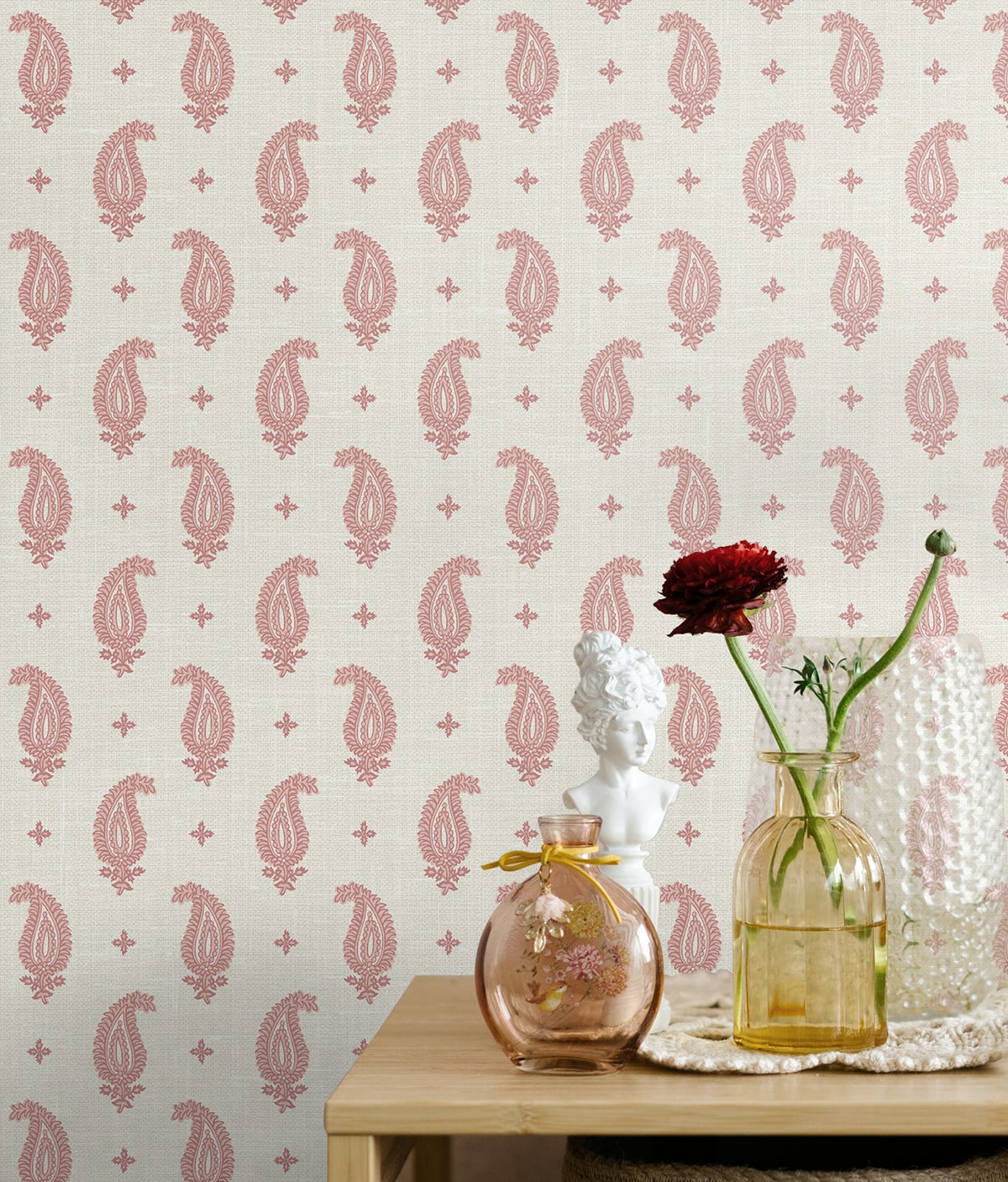French Country Maia Paisley Unpasted Wallpaper