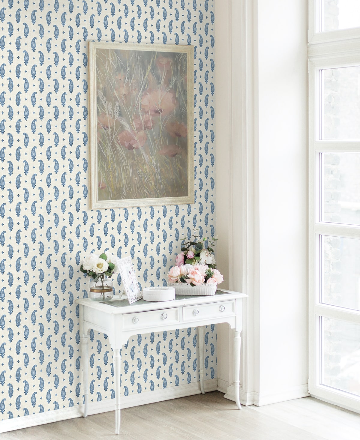 French Country Maia Paisley Unpasted Wallpaper