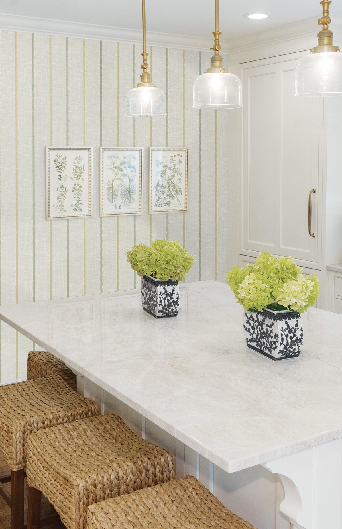 French Country Andree Stripe Unpasted Wallpaper