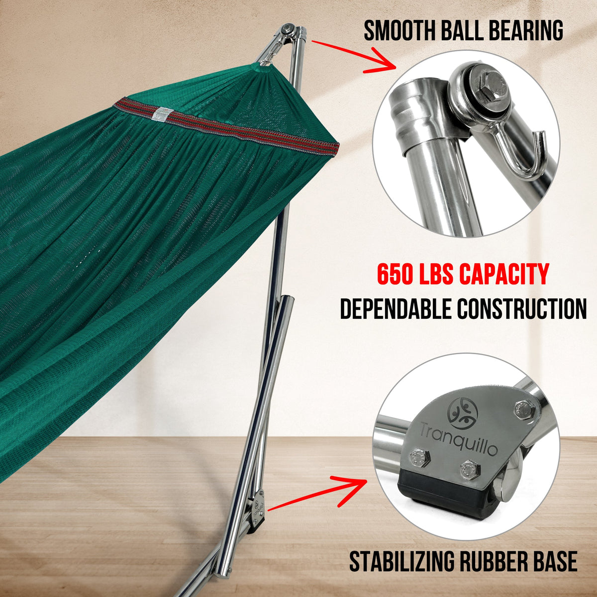 Tranquillo Original Stainless Steel Hammock Stand