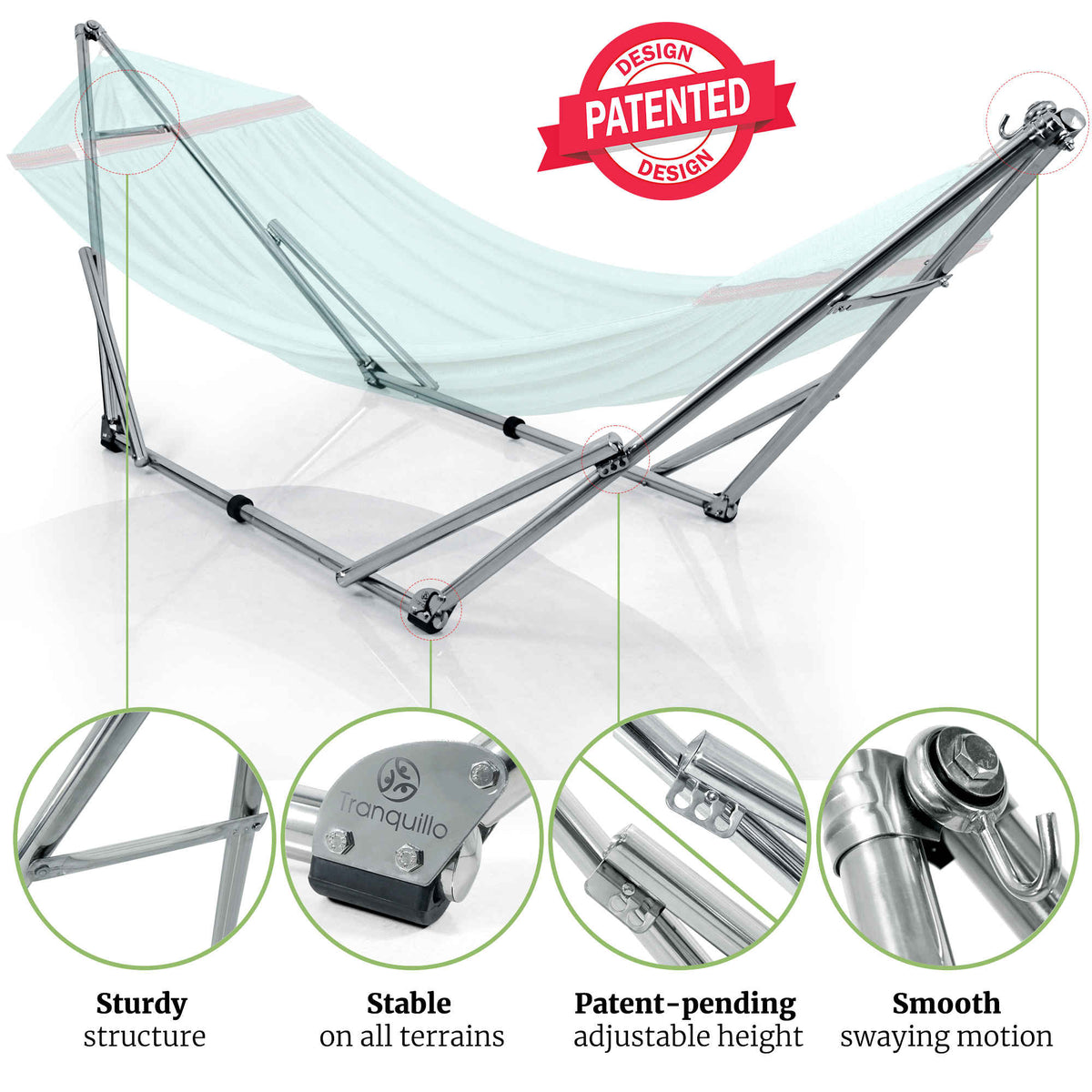 Tranquillo Universal Stainless Steel Hammock Stand