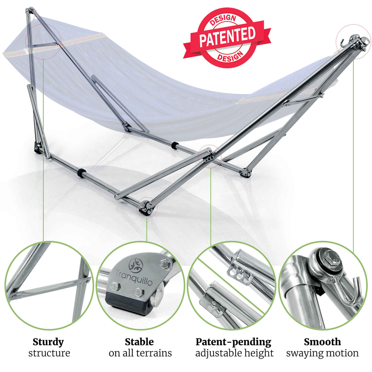 Tranquillo Universal Stainless Steel Hammock Stand