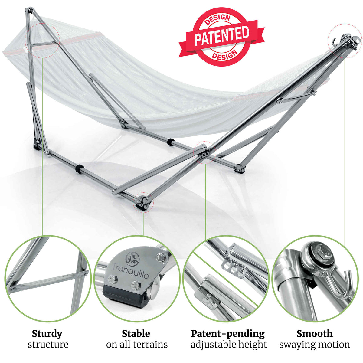 Tranquillo Universal Stainless Steel Hammock Stand