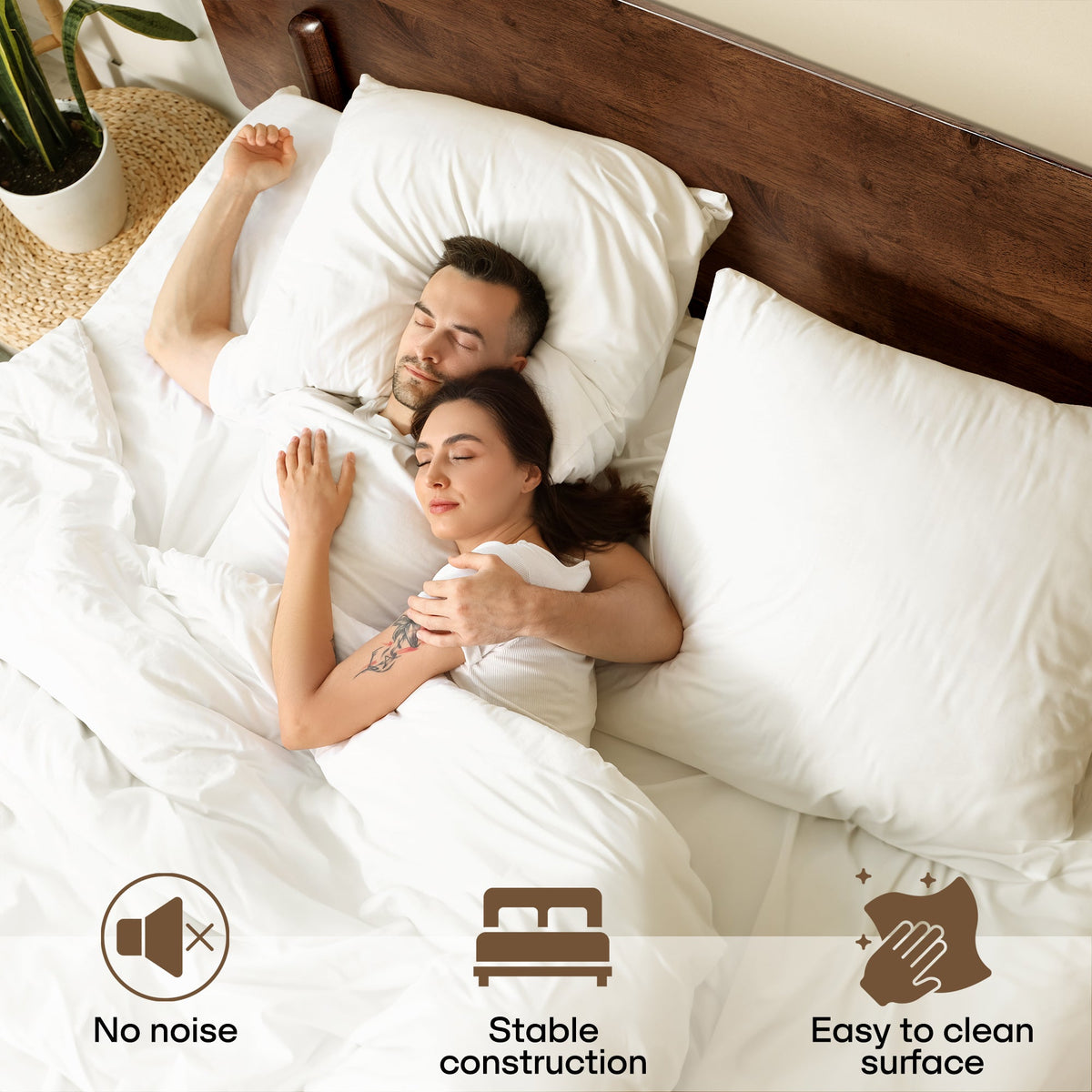 Frida Deluxe Solid Wood Bed Frame