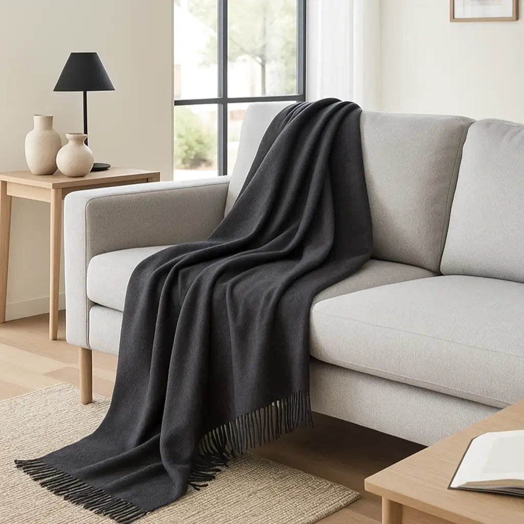 Cashmere Throw Blanket - 55"x74"