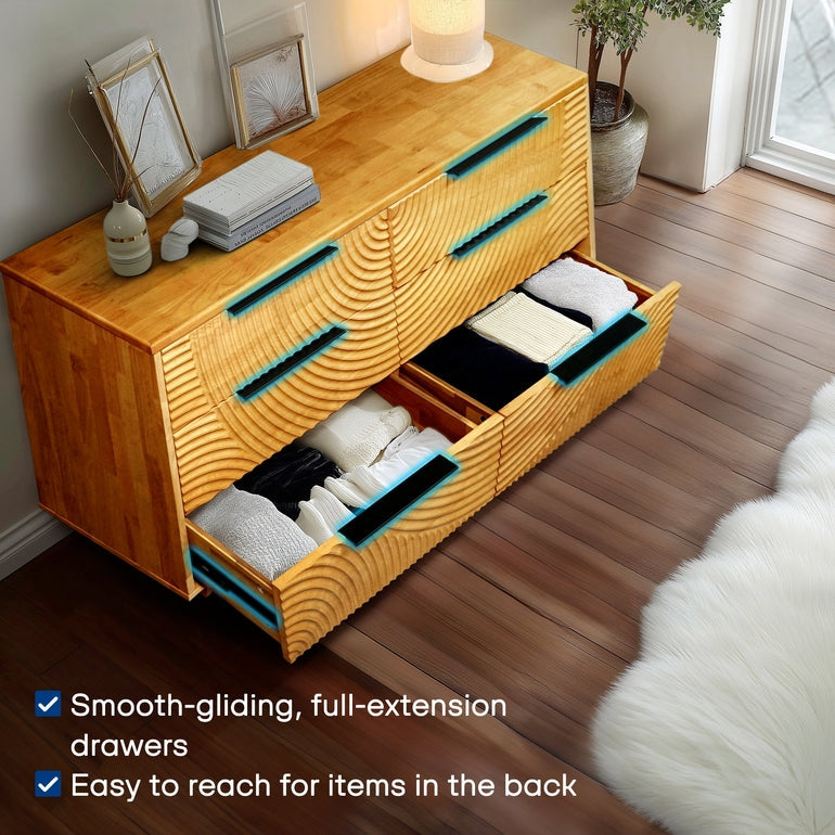 Acacia Harmony Dresser with 6 Drawers