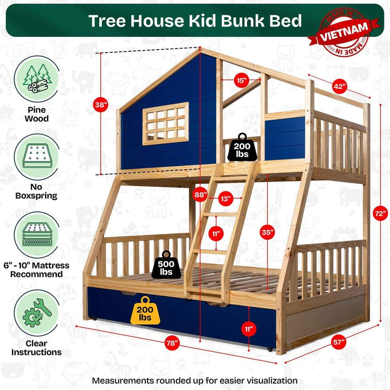 Treehouse Kid Bunk Bed for Fun and Adventure