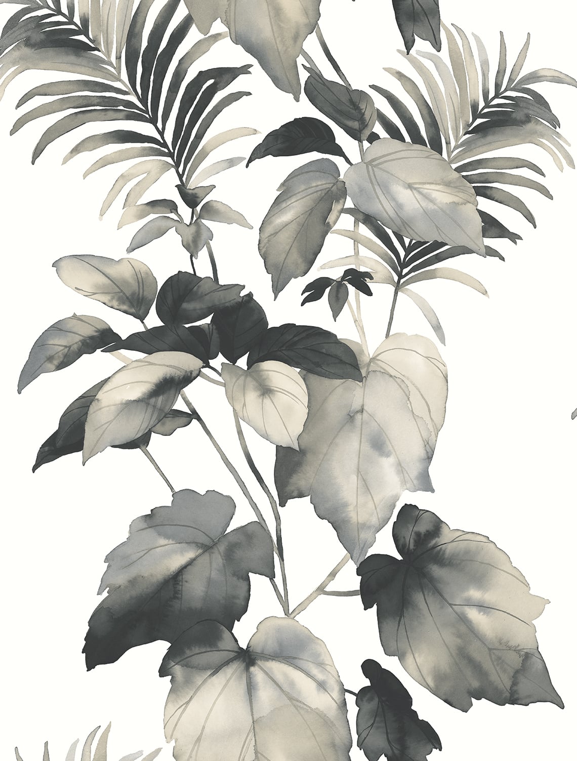 Leaf Stripe Botanical Peel and Stick Removable Wallpaper