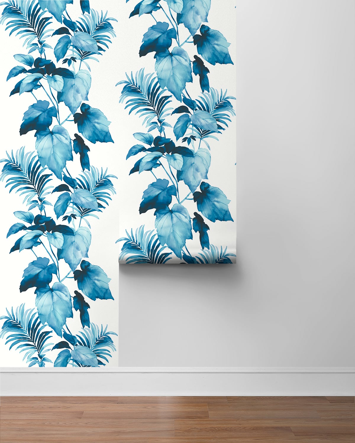 Leaf Stripe Botanical Peel and Stick Removable Wallpaper