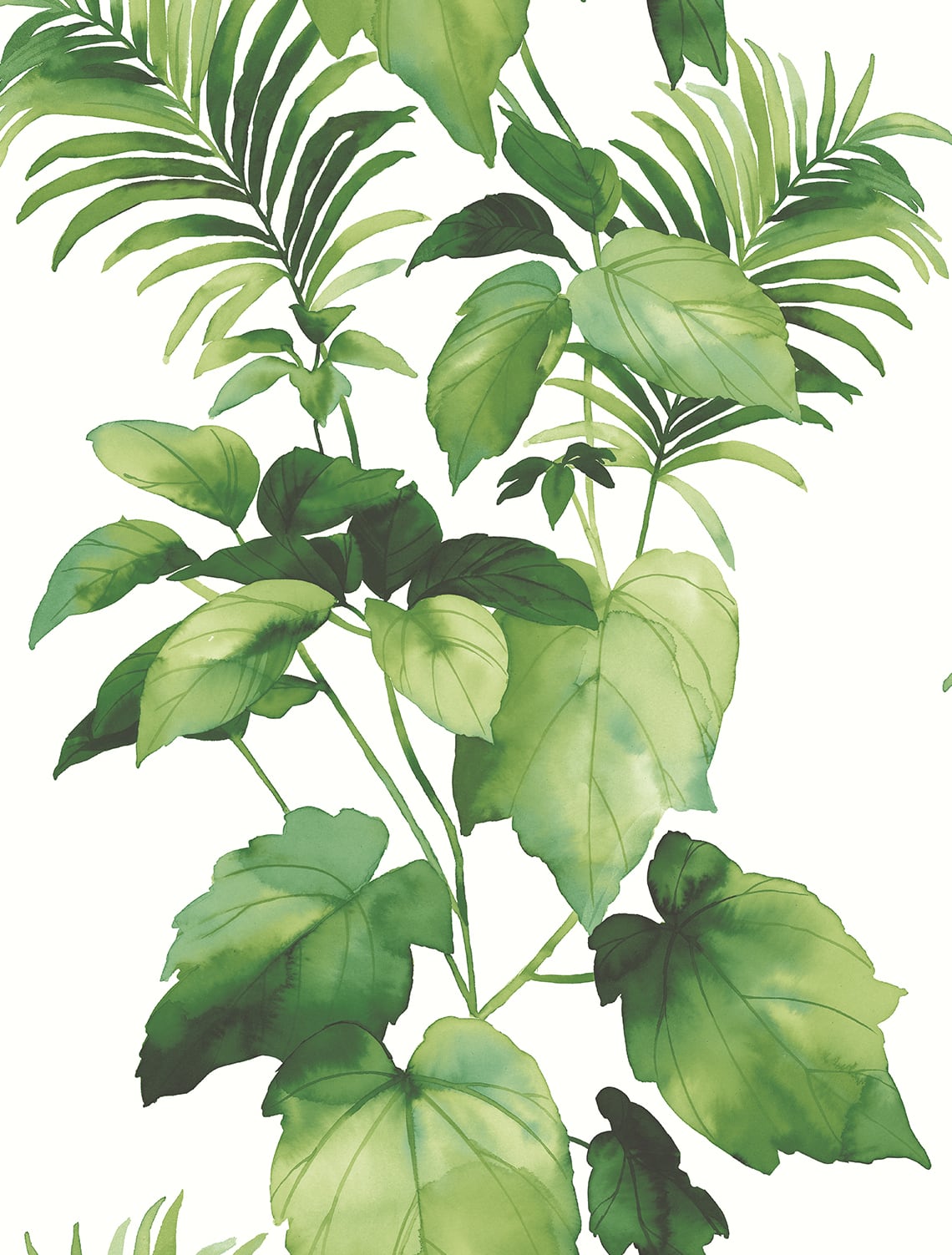 Leaf Stripe Botanical Peel and Stick Removable Wallpaper
