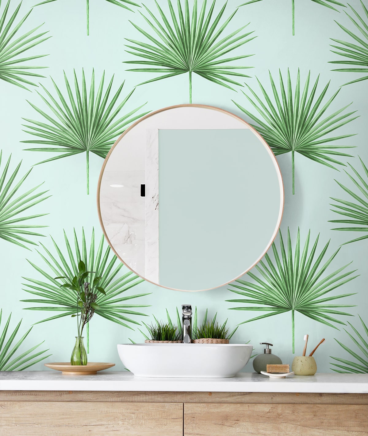 Pacific Palm Peel and Stick Removable Wallpaper
