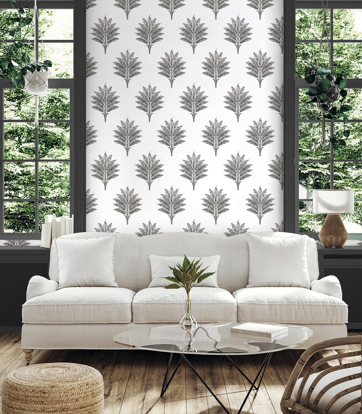 Sea Breeze Palm Peel and Stick Removable Wallpaper