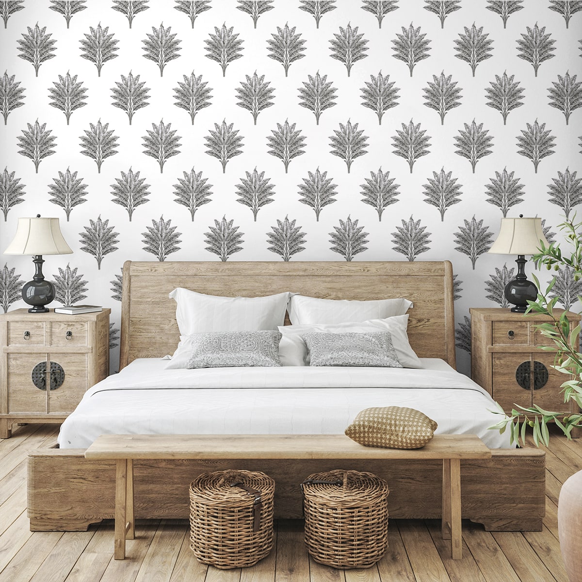 Sea Breeze Palm Peel and Stick Removable Wallpaper