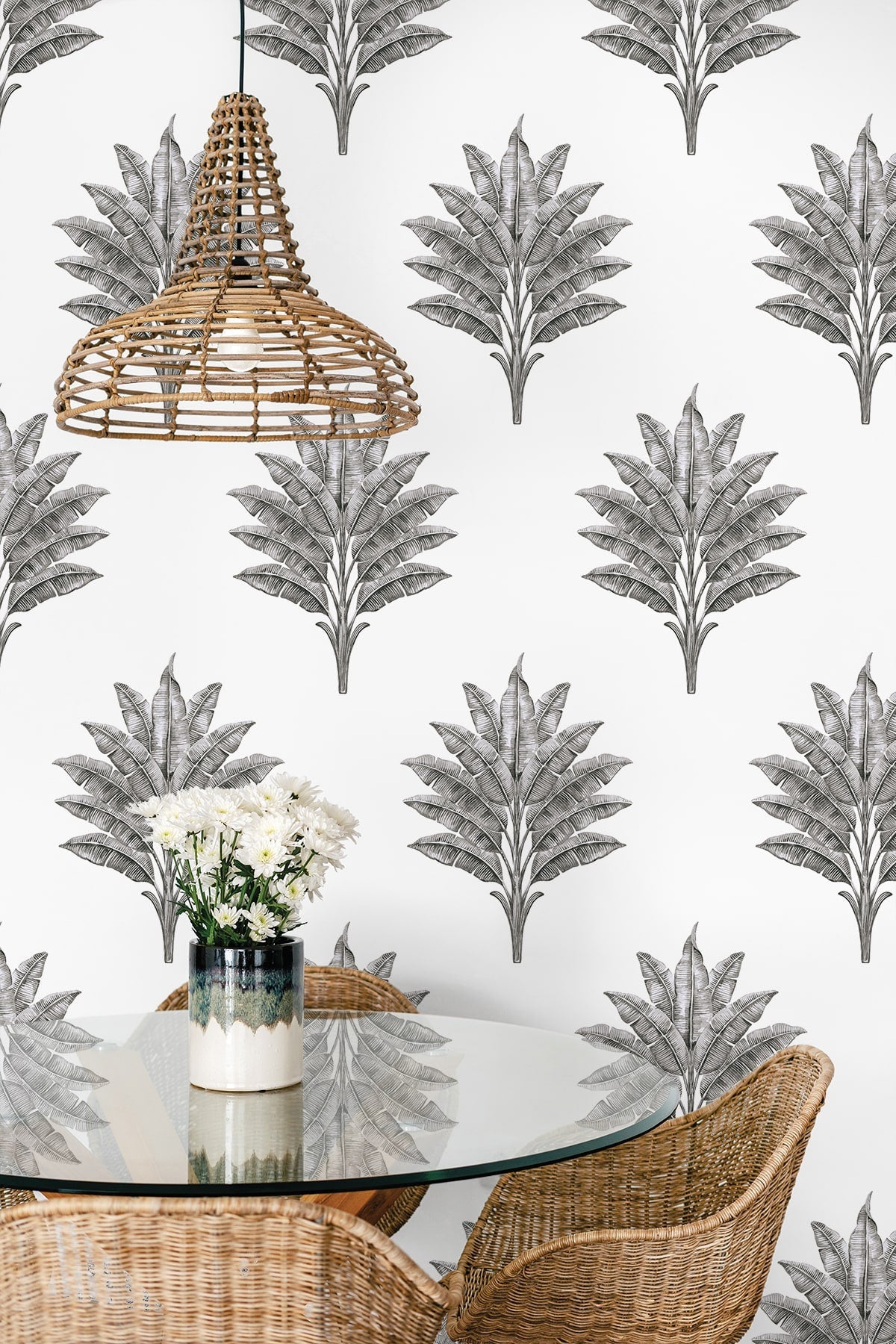 Sea Breeze Palm Peel and Stick Removable Wallpaper