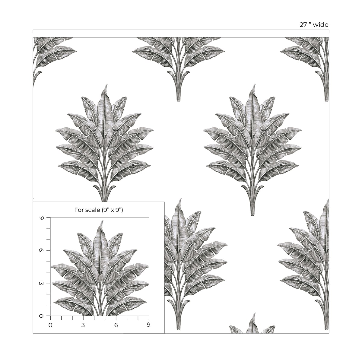 Sea Breeze Palm Peel and Stick Removable Wallpaper
