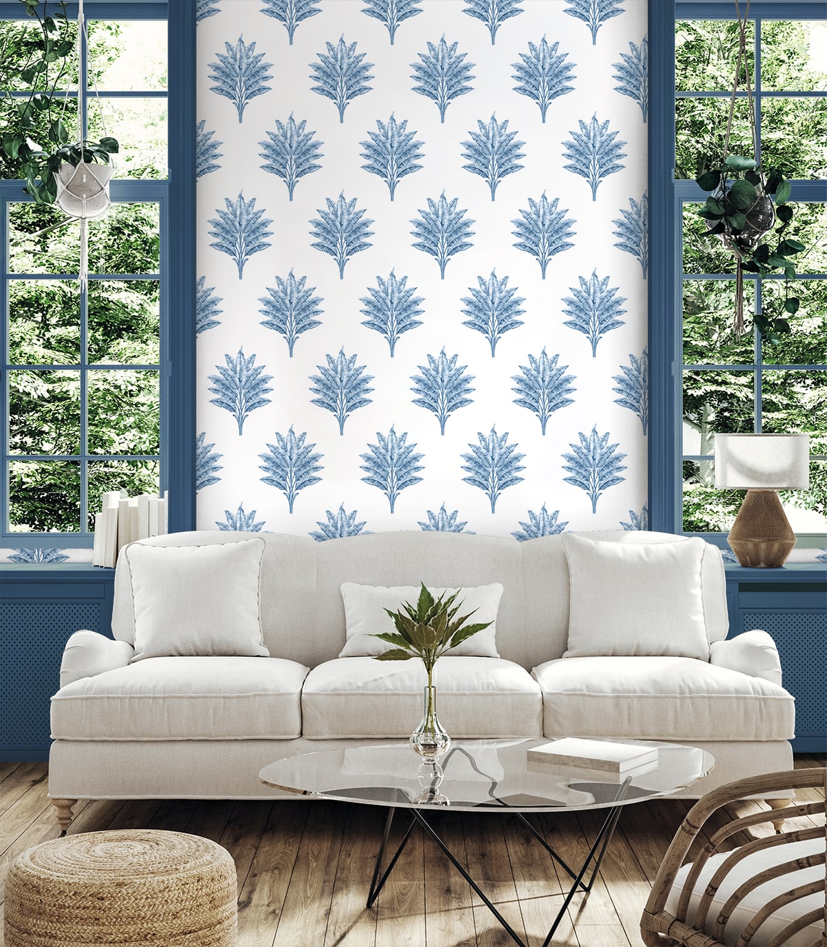 Sea Breeze Palm Peel and Stick Removable Wallpaper