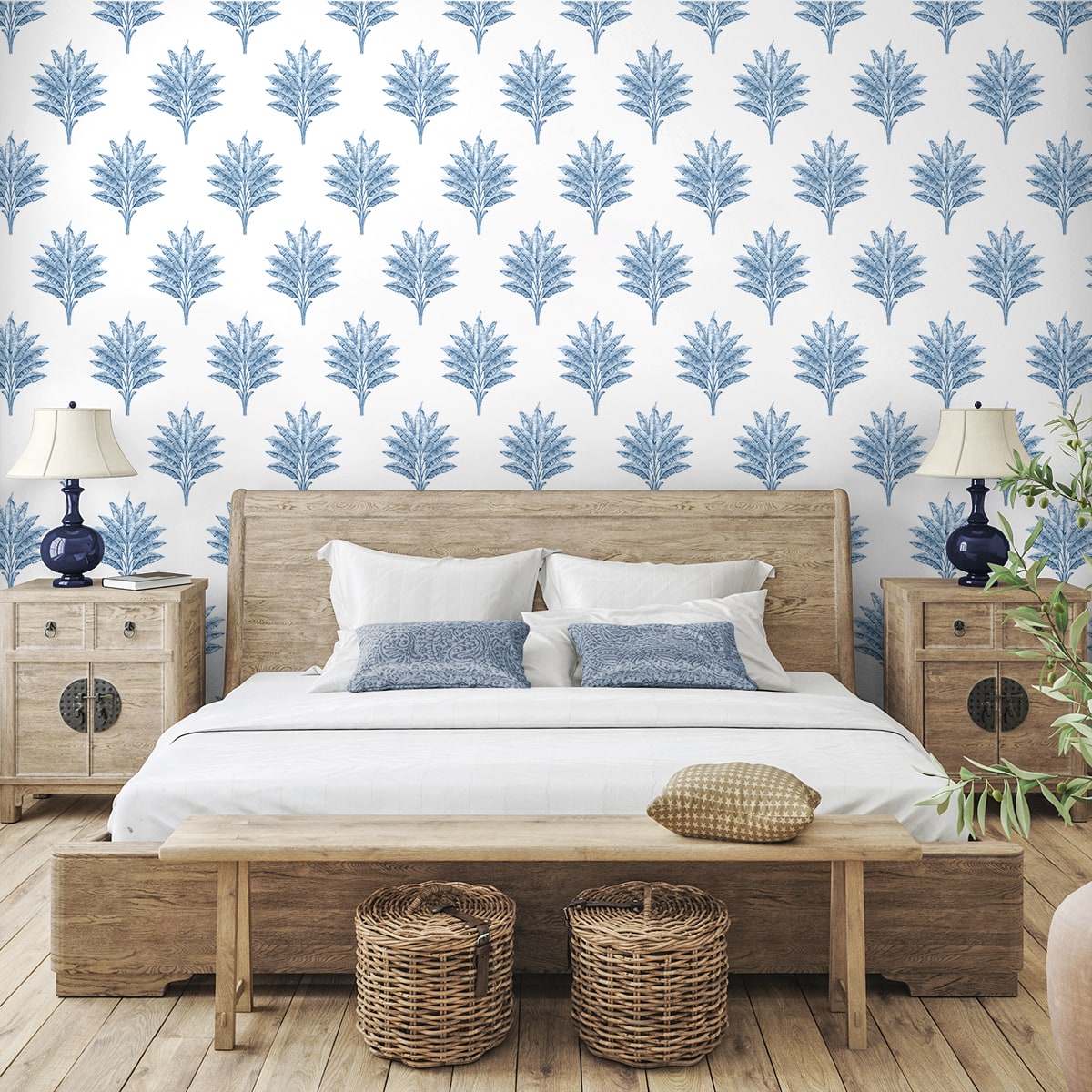 Sea Breeze Palm Peel and Stick Removable Wallpaper