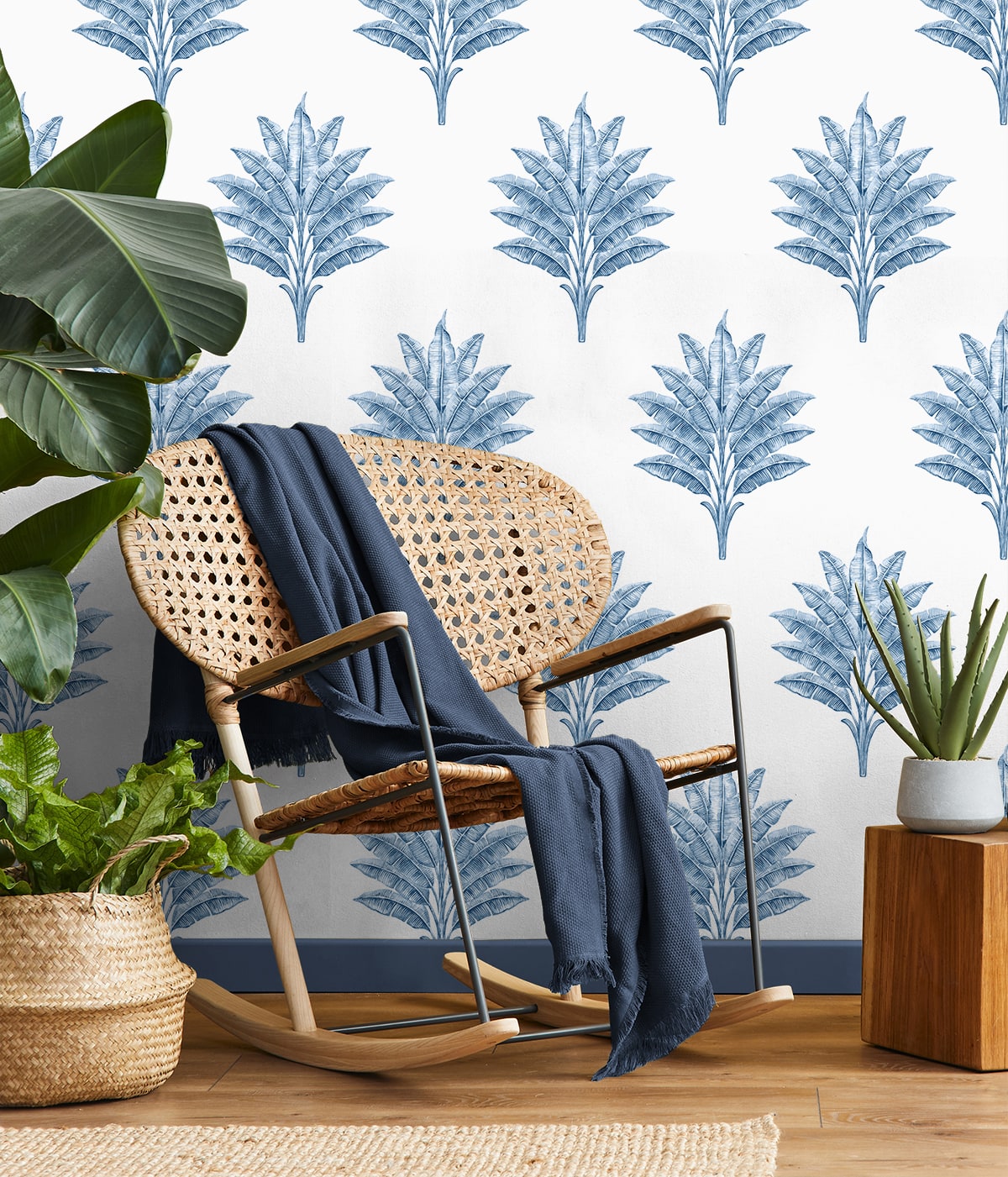 Sea Breeze Palm Peel and Stick Removable Wallpaper