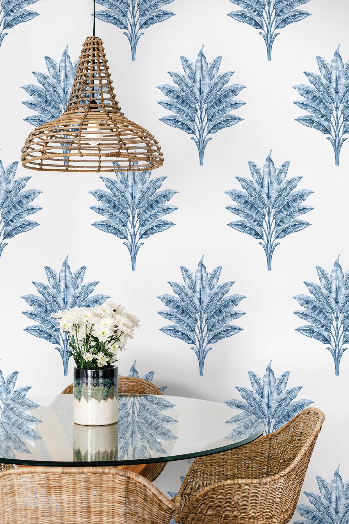 Sea Breeze Palm Peel and Stick Removable Wallpaper