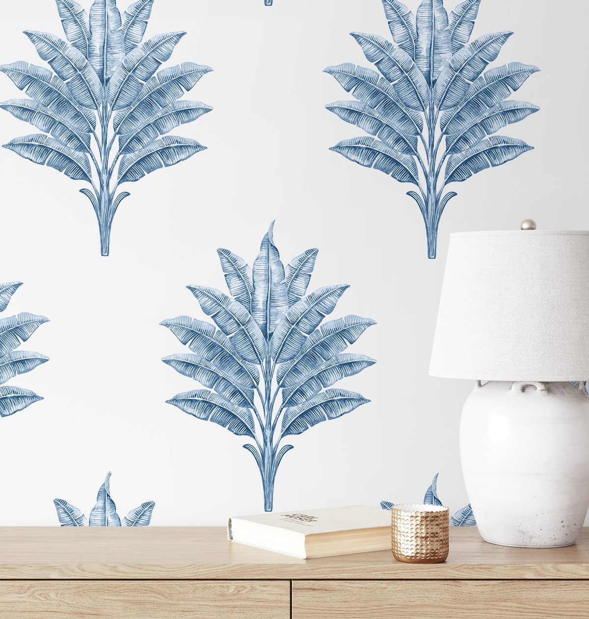Sea Breeze Palm Peel and Stick Removable Wallpaper