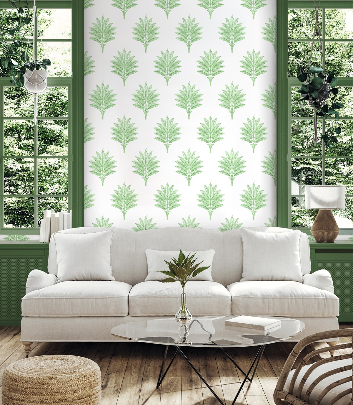 Sea Breeze Palm Peel and Stick Removable Wallpaper