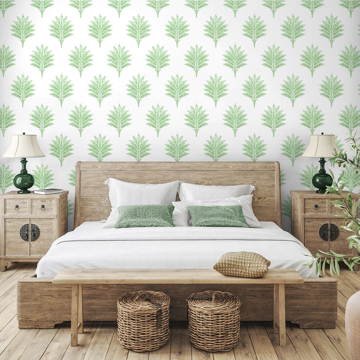Sea Breeze Palm Peel and Stick Removable Wallpaper