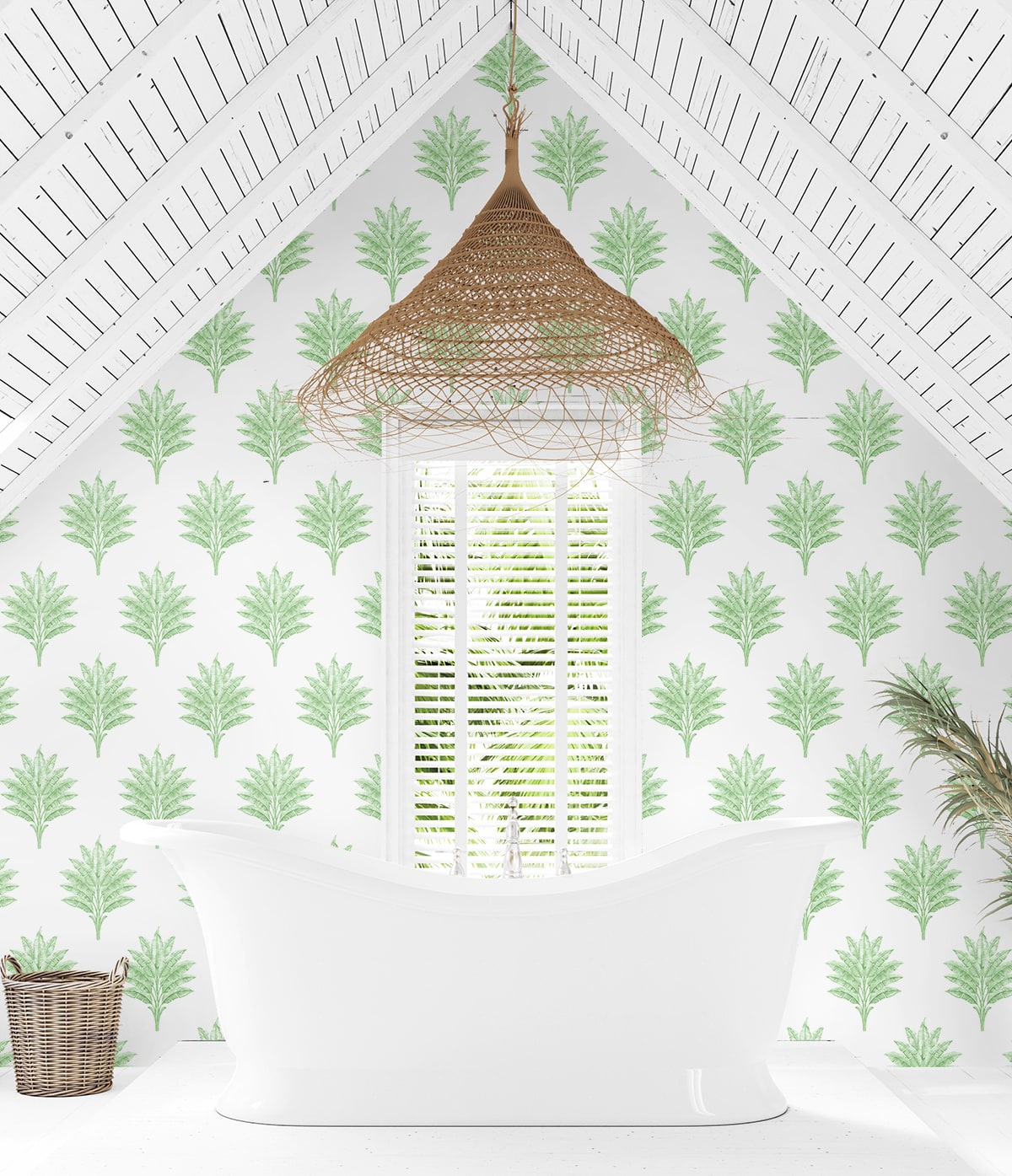 Sea Breeze Palm Peel and Stick Removable Wallpaper