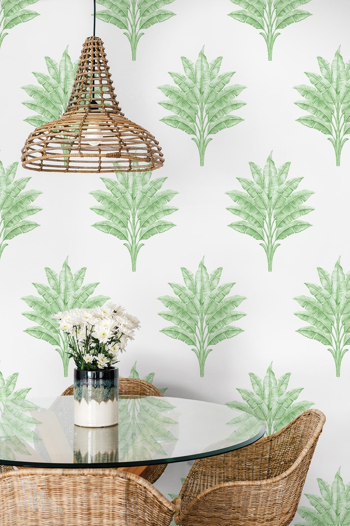 Sea Breeze Palm Peel and Stick Removable Wallpaper