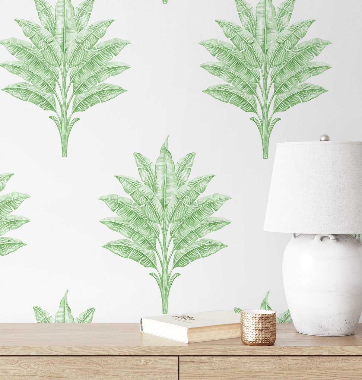 Sea Breeze Palm Peel and Stick Removable Wallpaper