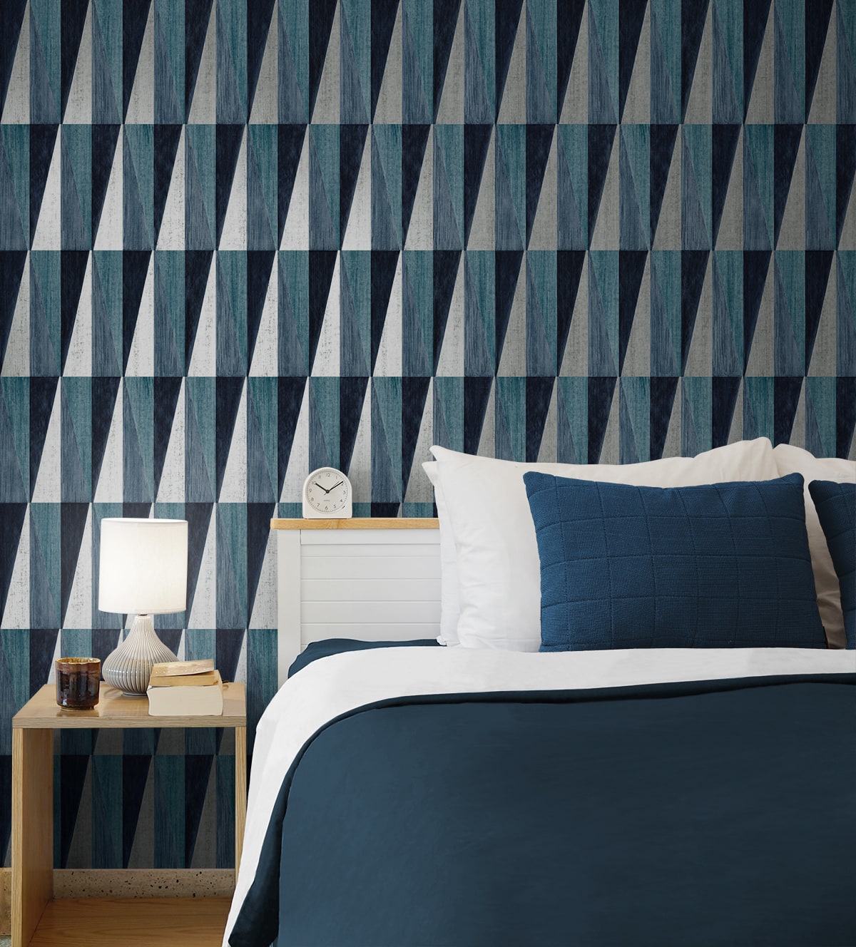 Pieced Diamonds Geometric Peel and Stick Removable Wallpaper