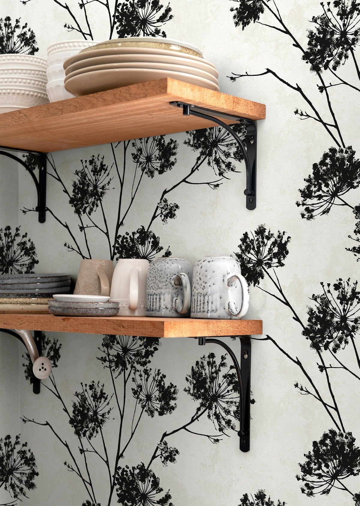 Dandelion Floral Peel and Stick Removable Wallpaper