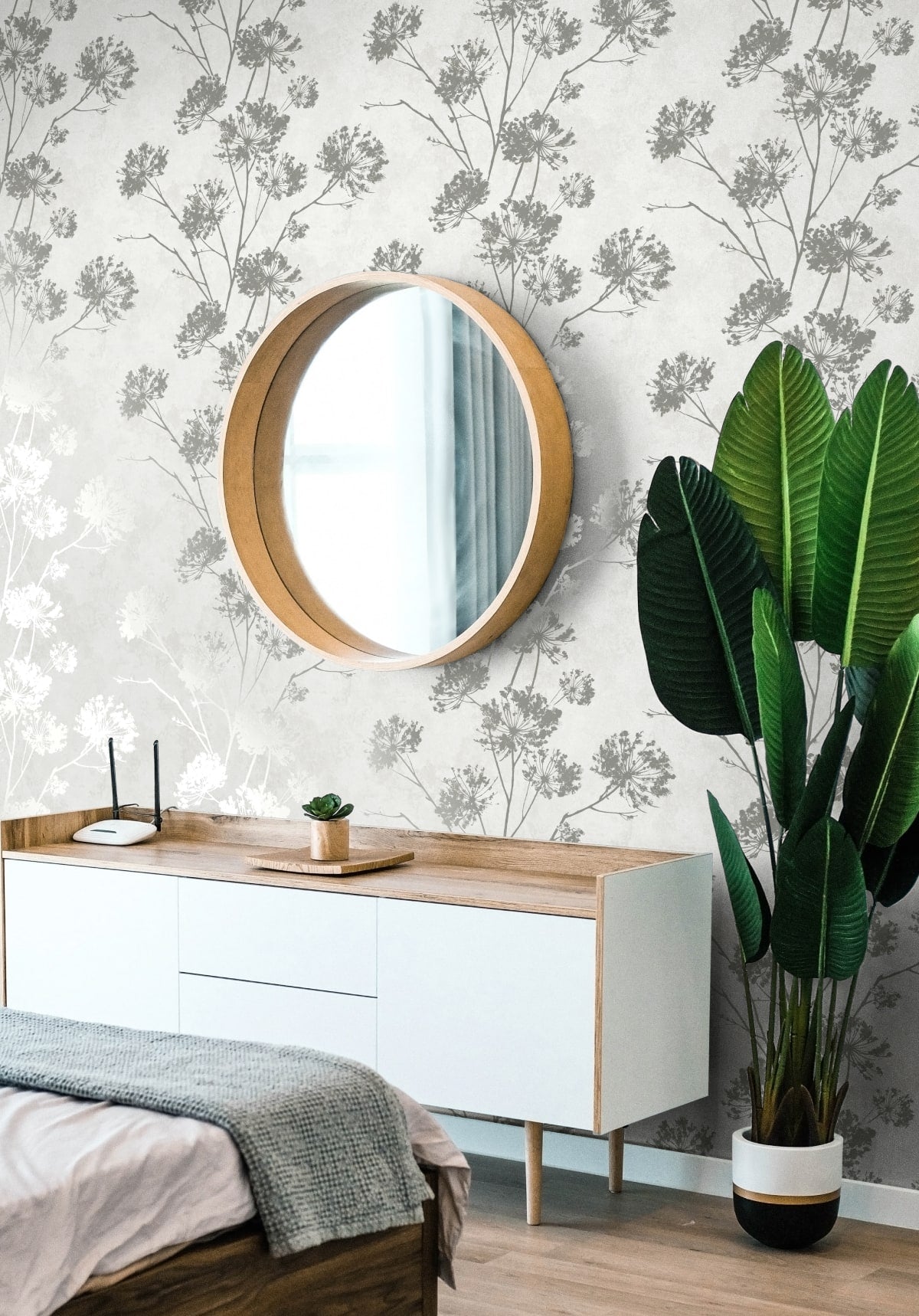Dandelion Floral Peel and Stick Removable Wallpaper