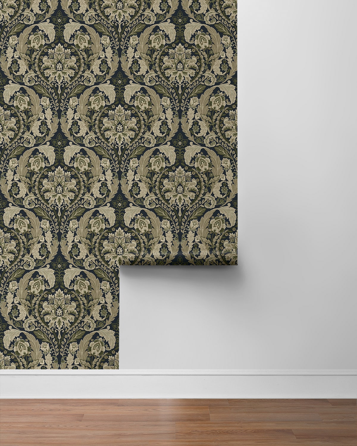 Thornton Vintage Damask Peel and Stick Removable Wallpaper