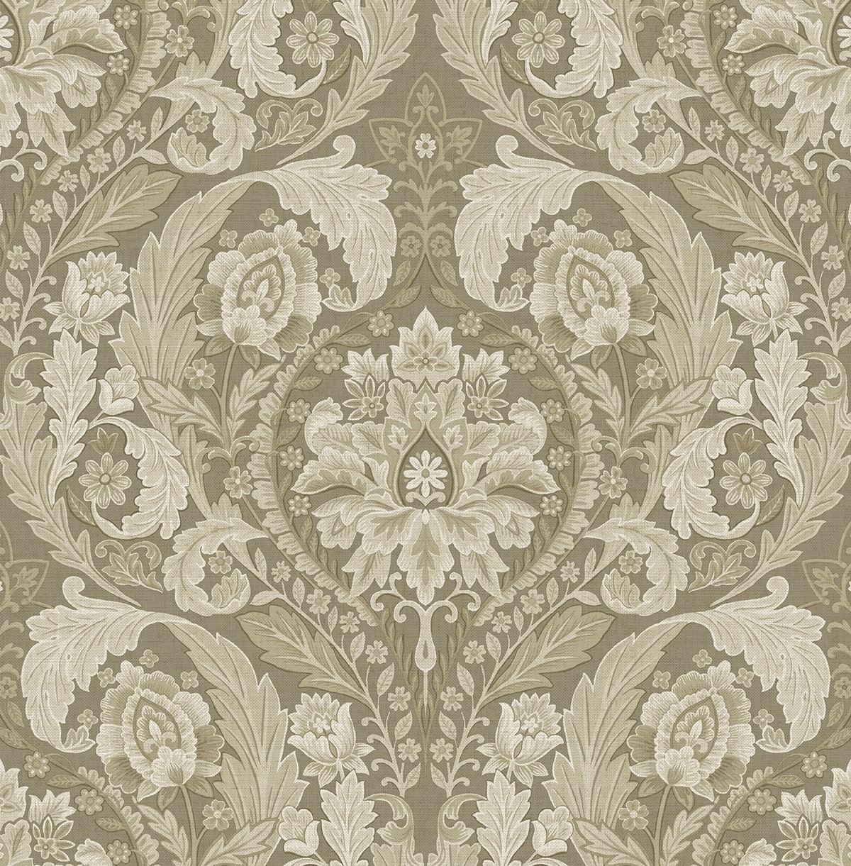 Thornton Vintage Damask Peel and Stick Removable Wallpaper