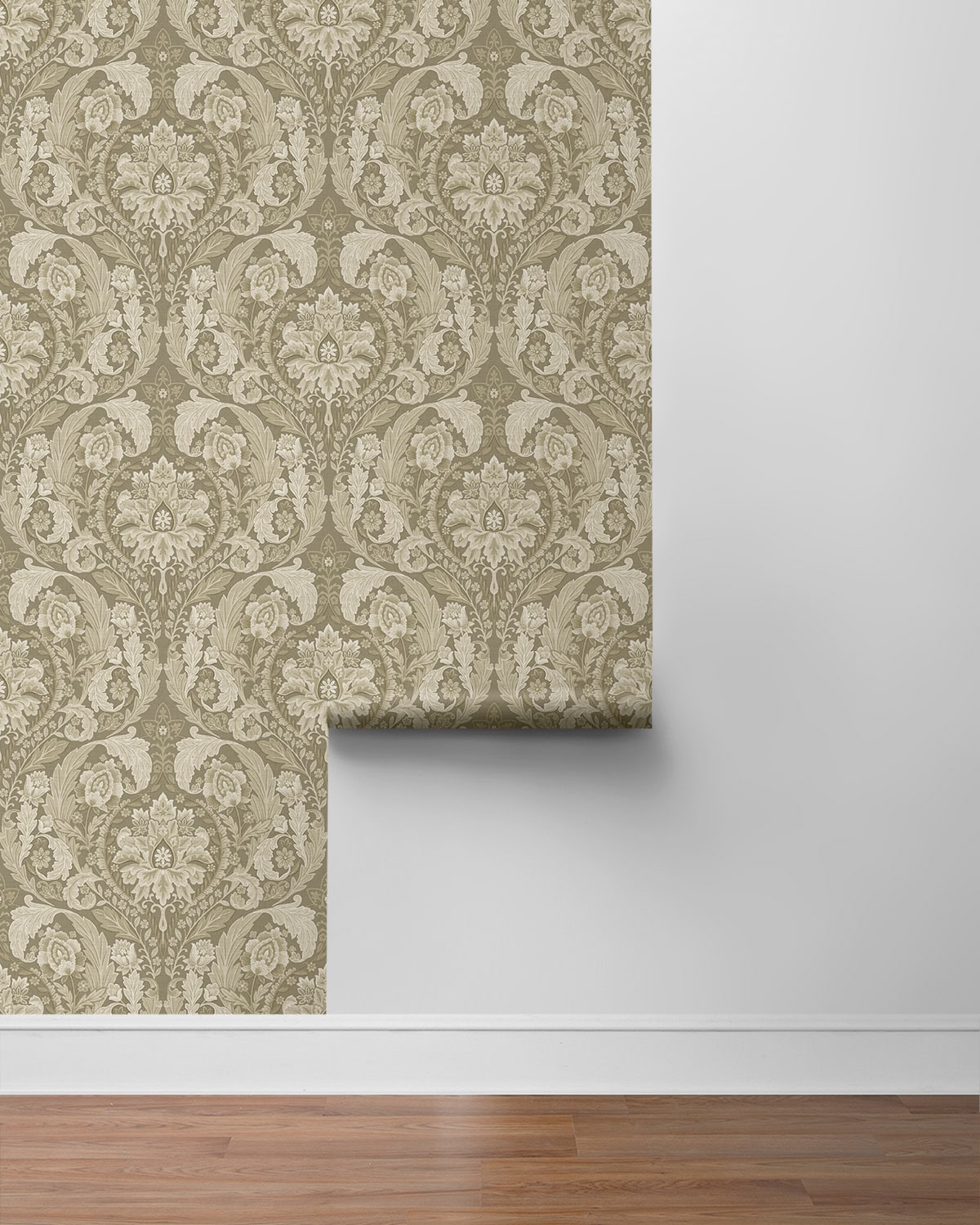 Thornton Vintage Damask Peel and Stick Removable Wallpaper