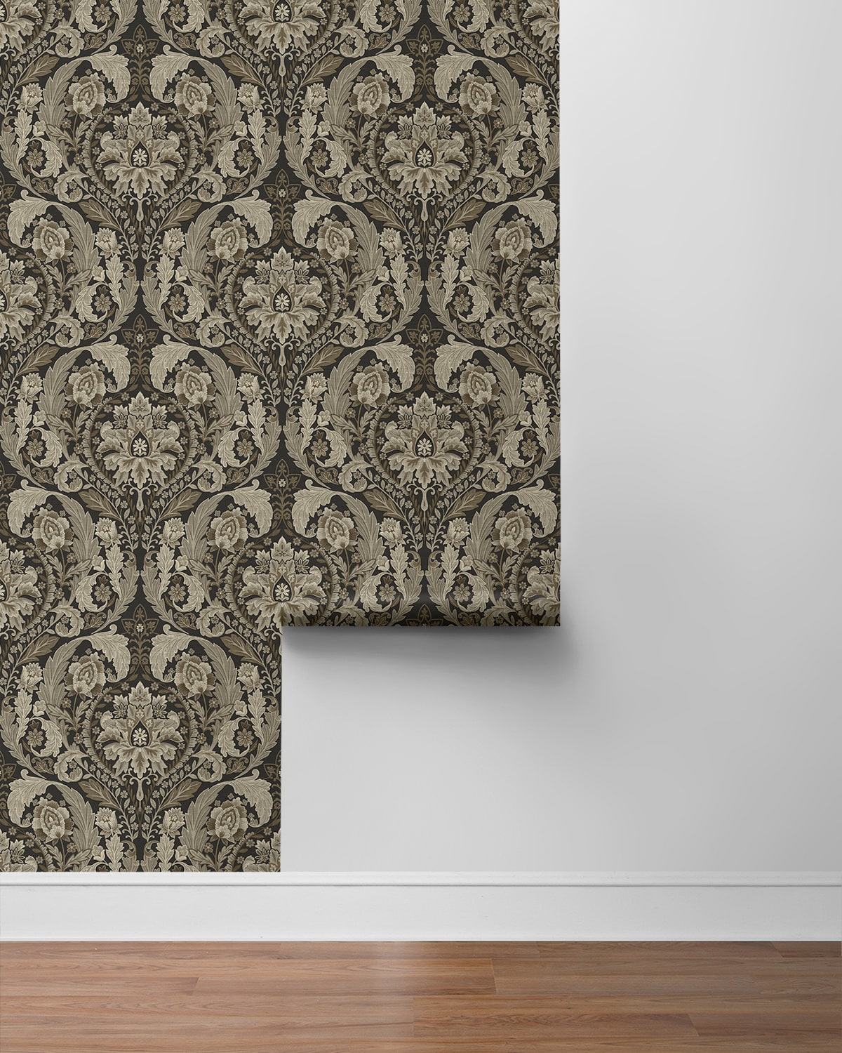 Thornton Vintage Damask Peel and Stick Removable Wallpaper