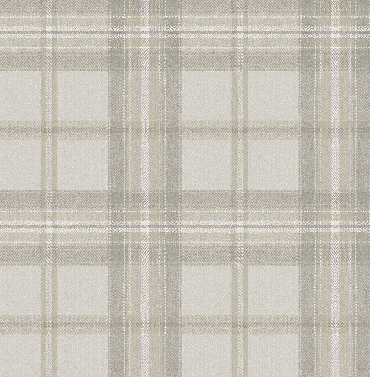 Herringbone Plaid Premium Matte Non-Woven Peel and Stick Wallpaper