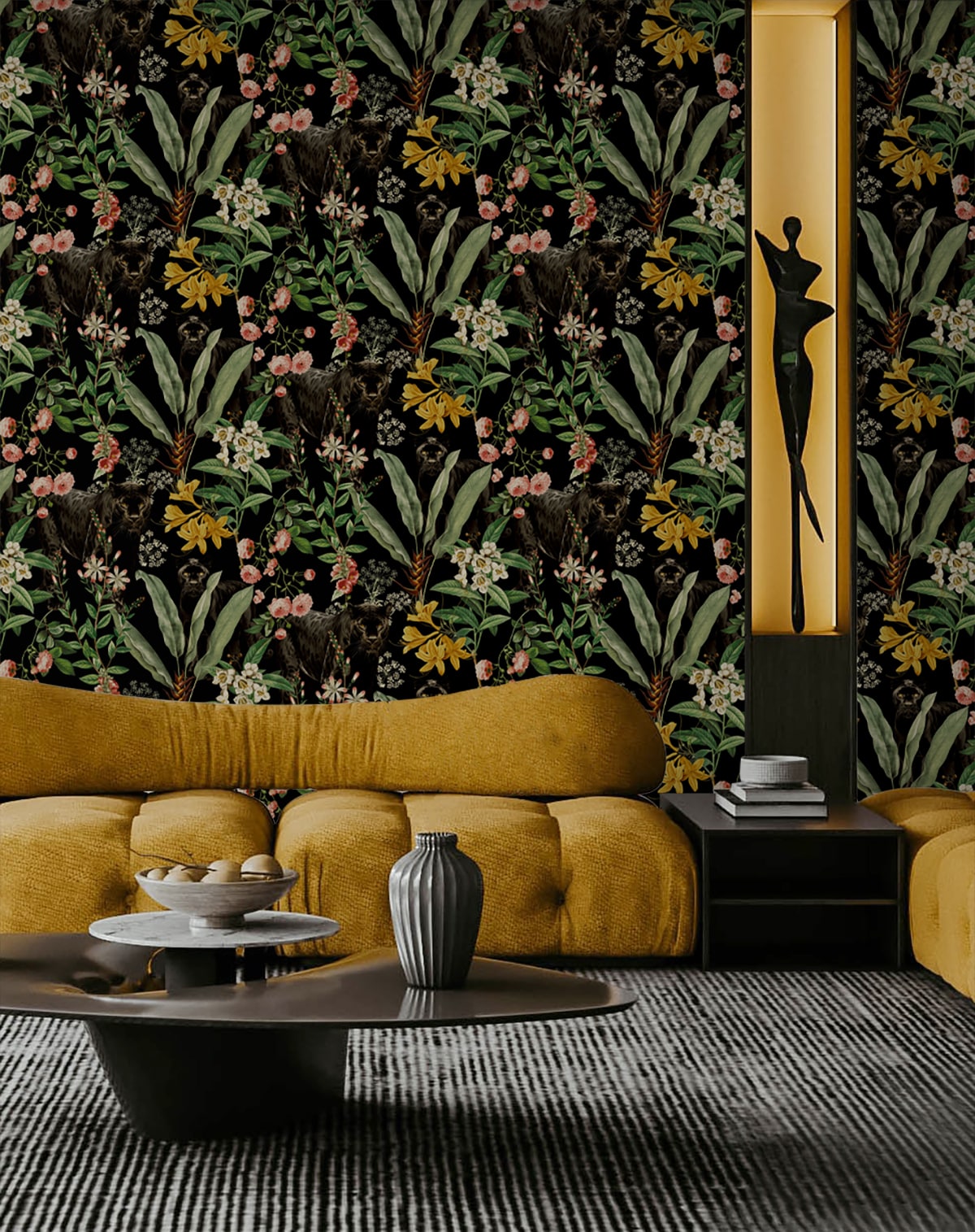 Panther Jungle Peel and Stick Removable Wallpaper