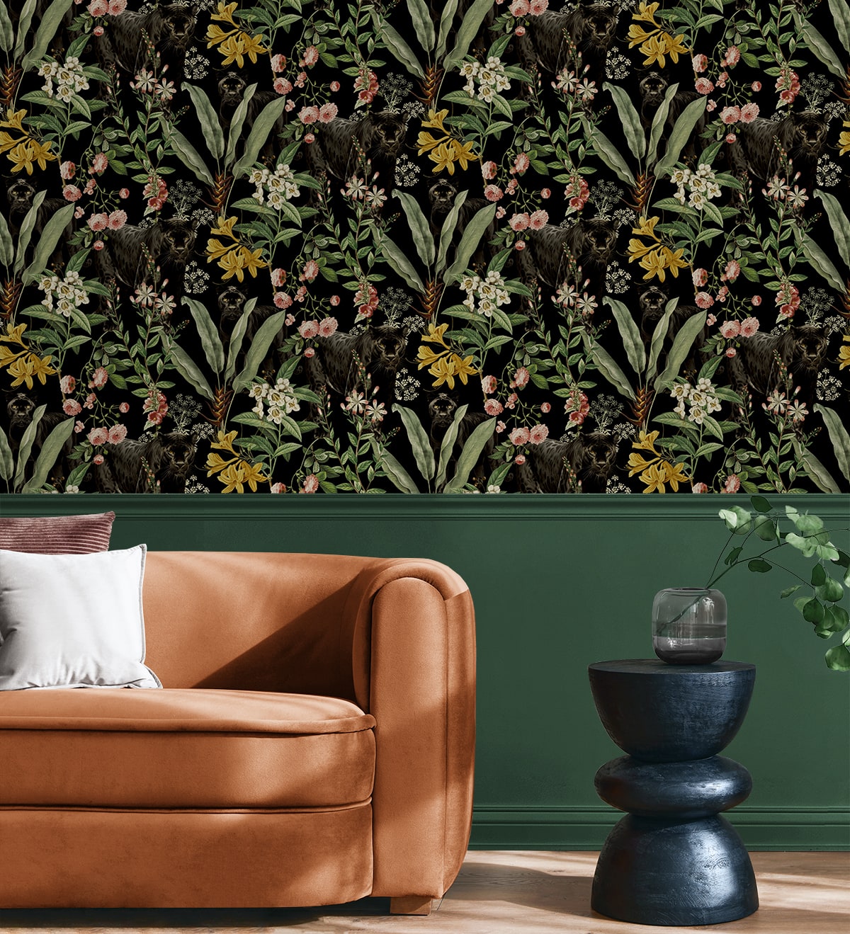 Panther Jungle Peel and Stick Removable Wallpaper