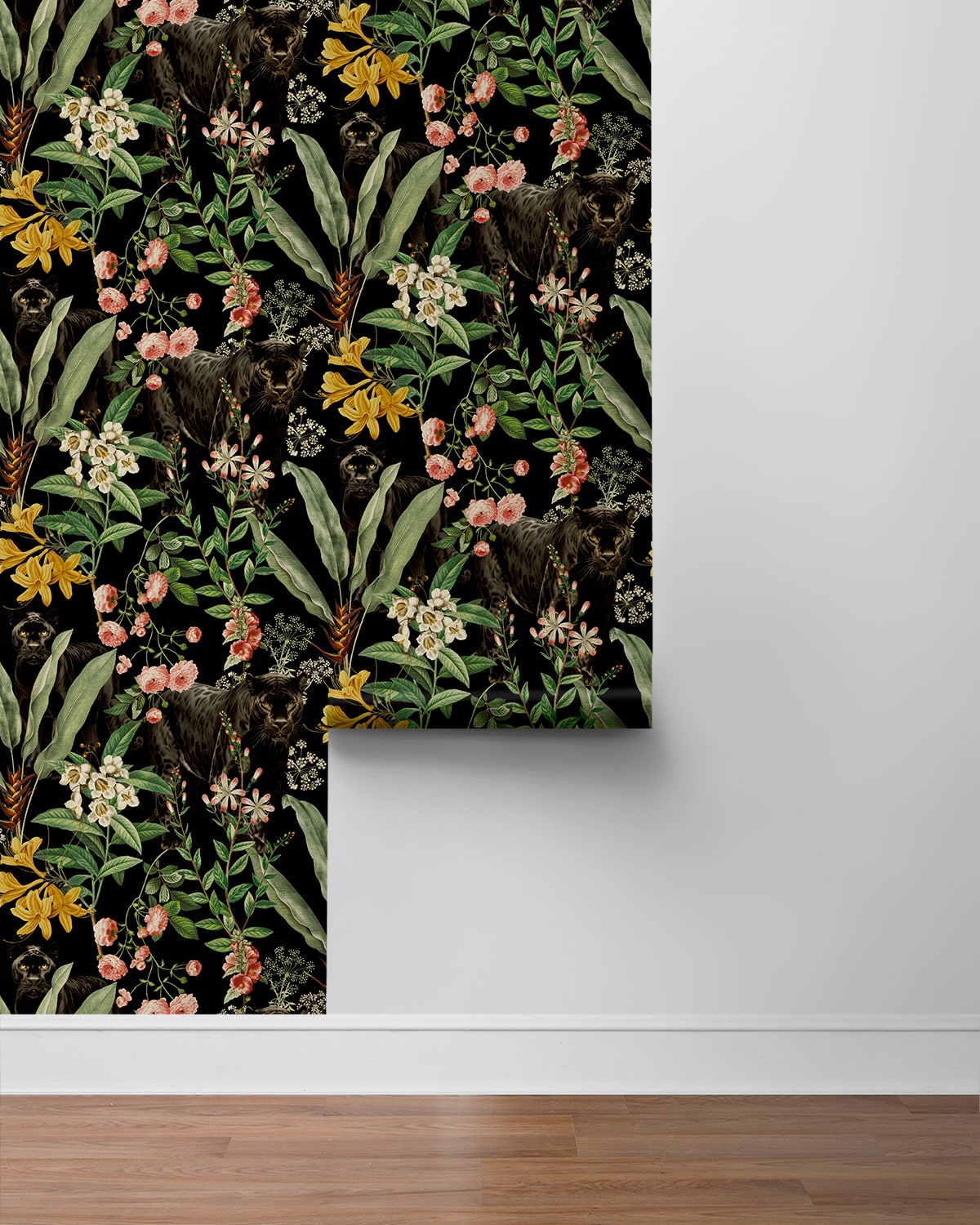 Panther Jungle Peel and Stick Removable Wallpaper