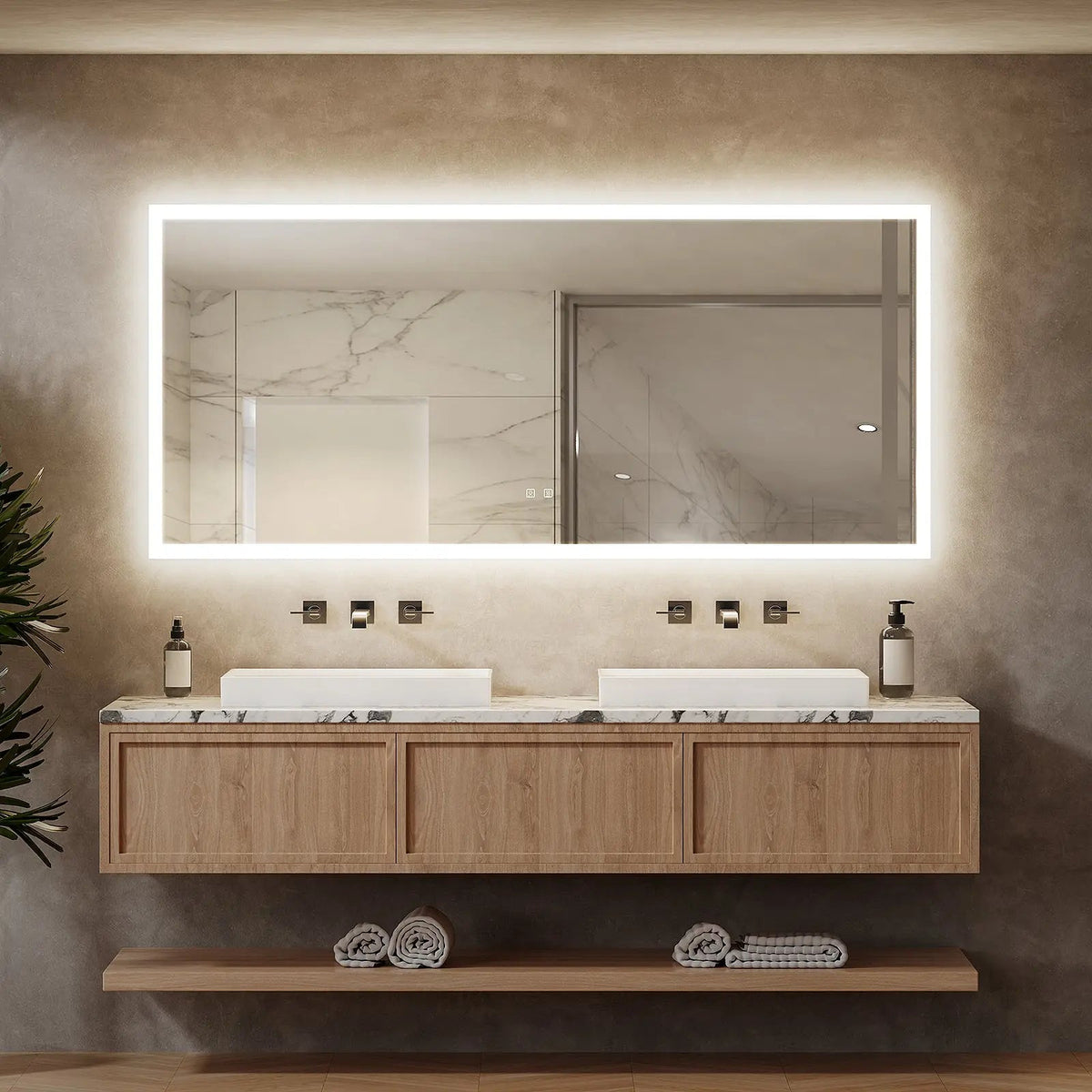 Deluxe Edge Glow LED Bathroom Mirror